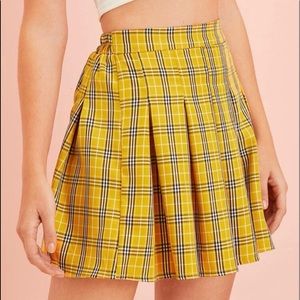 Yellow Plaid Skirt